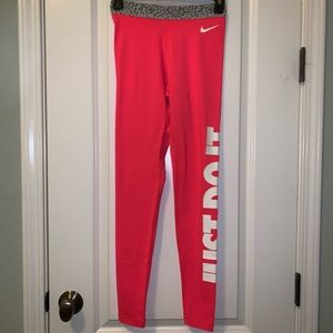 LIMITED EDITION NIKE HOT PINK DRY FIT LEGGINGS